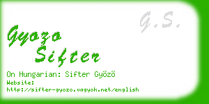 gyozo sifter business card